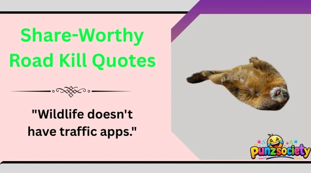 Share-Worthy Road Kill Quotes
